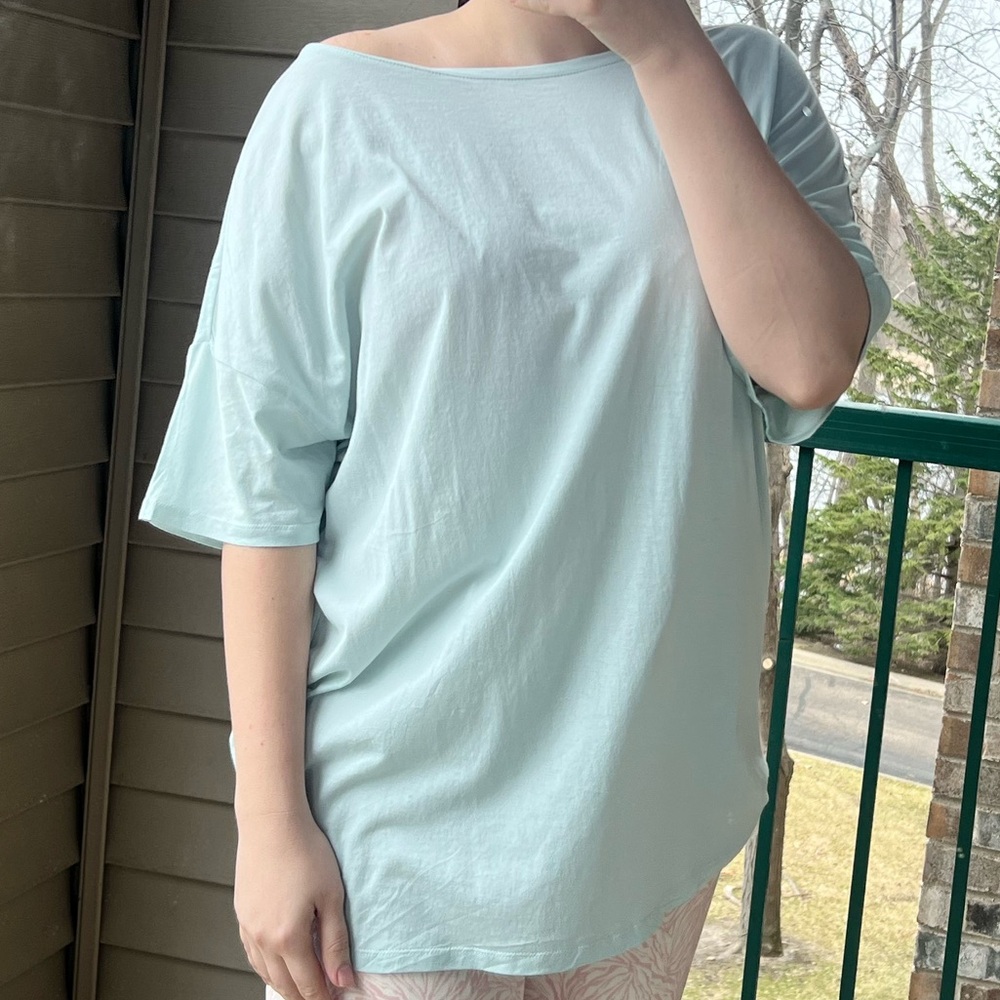 🆕 Honeydew Mint Oversized Thin Sleepshirt Homewear Loungewear - Picture 3 of 8